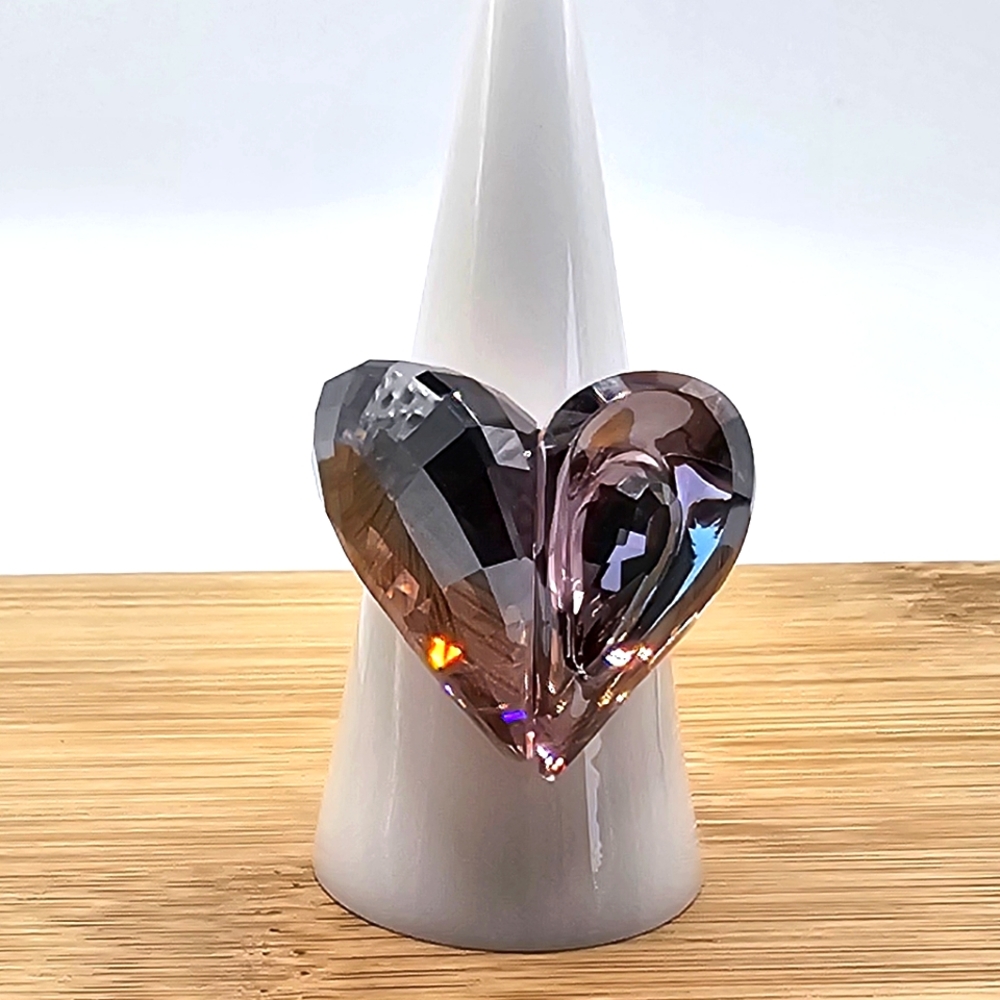 Swarovski Heart-Shaped Amethyst Crystal Ring